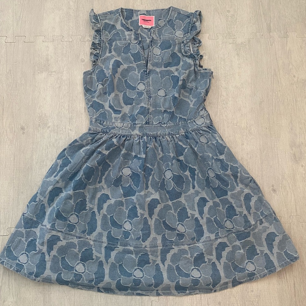 Kate Spade Abstract Peony Denim Dress 🌸